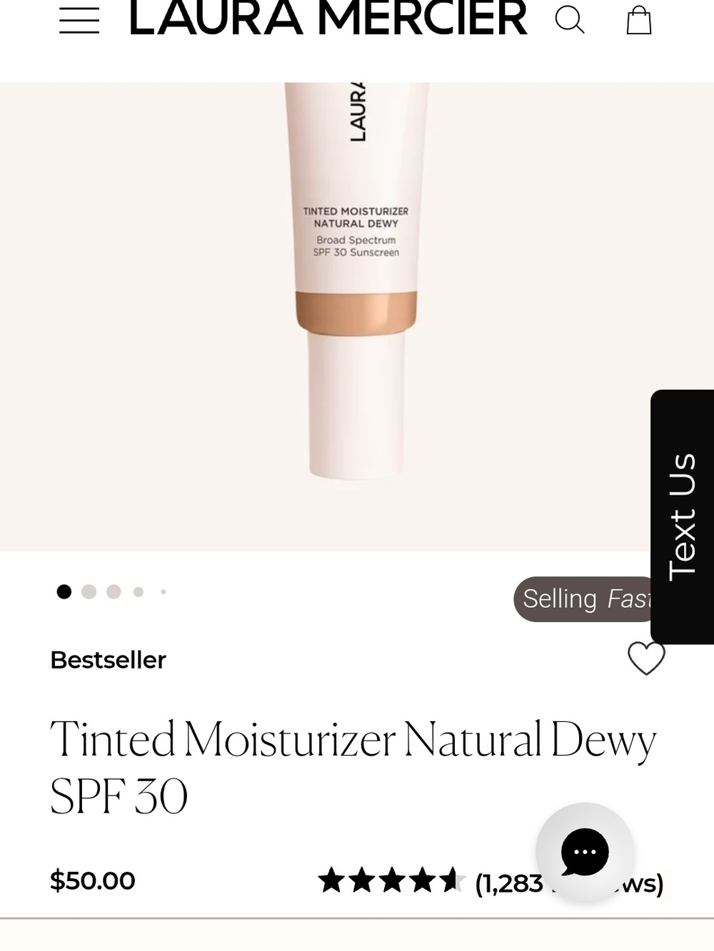 NiB Laura mercier Tinted dewy Moisturizer & Brush - 3N Sand